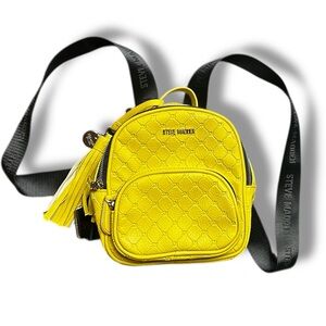Steve Madden Vibrant Yellow Quilted Backpack